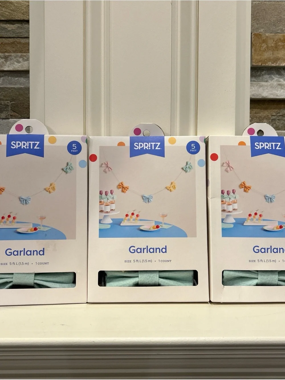 Spritz Colorful Pastel Bow Garland